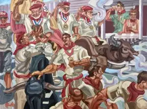 "Fiesta-Cayo Hueso" painting by artist Cody Page